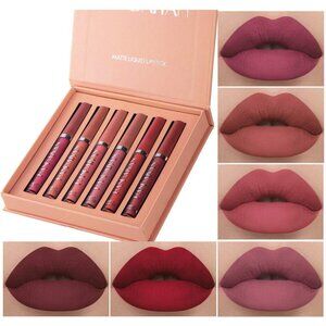 Handayian Six‎ Piece Matte Liquid Lipstick Set in Pinks and Reds NIB